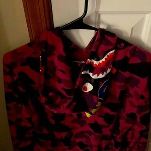 PURPLE CAMO BAPE HOODIE